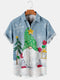 Men's Christmas Funny Graphic Short Sleeve Hawaiian Shirt